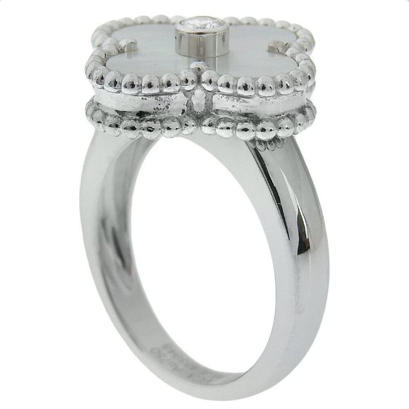 Van Cleef & Arpels Vintage alhambra Ring K18 white gold #3.5(US Size) 7.0g... - Picture 3 of 6